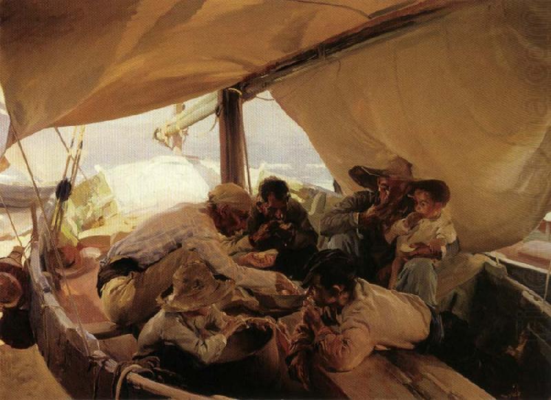 Joaquin Sorolla Y Bastida Eating on the Boat china oil painting image